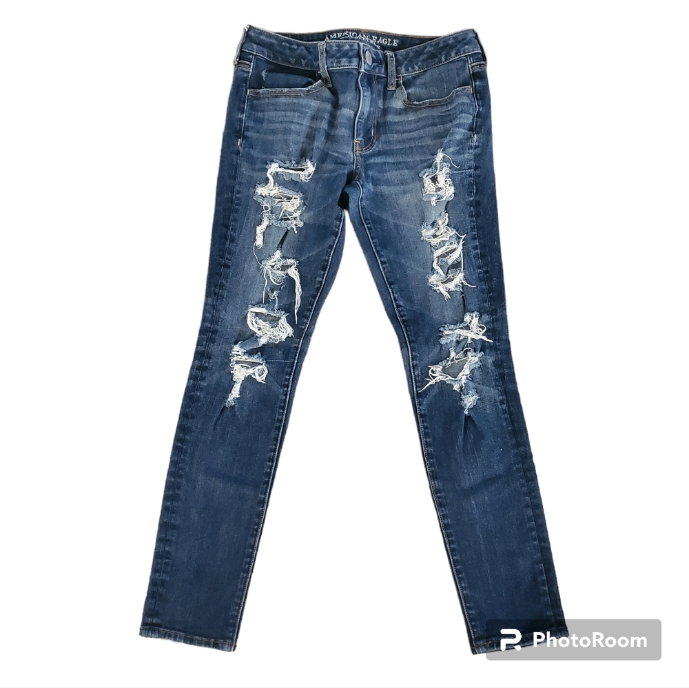 American Eagle Destroyed Jegging 360 Super Stretch